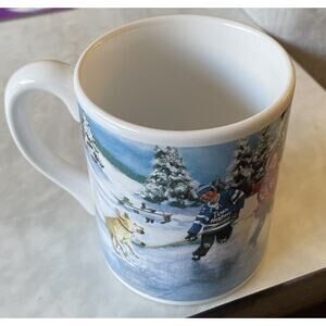 Tim Hortons Limited Edition Collector‎ Holiday Mug Ice Skating Pond Coffee Tea